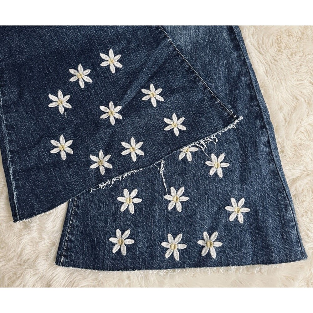 New Forever 21 Daisy Bell Flared Super High Waist Jeans 31 (31x32.5) Blue Womens - Picture 9 of 11